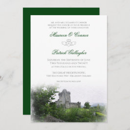Convites Destino da aguarela: Casamento de Ireland