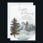 Convites Destino de Casamento de Montanha do Lago Rustic<br><div class="desc">Convite para casamento do destino russo Lake Forest Este convite baseado na natureza é perfeito para o seu dia especial.</div>