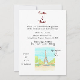 Convites Destino de Casamento - Paris, França