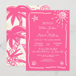 Convites Destino de Casamento Solarenga Tropical