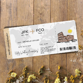 Convites Destino do Bilhete de Passagem de Embarque Surpres