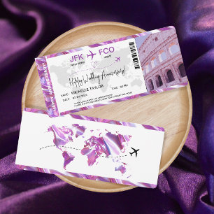 Convites Destino do Bilhete de Passagem de Embarque Surpres