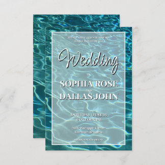 Convites Destino do lago de água Elegante Casamento