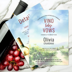 Convites Destino do Provando de Vinho festa de solteira