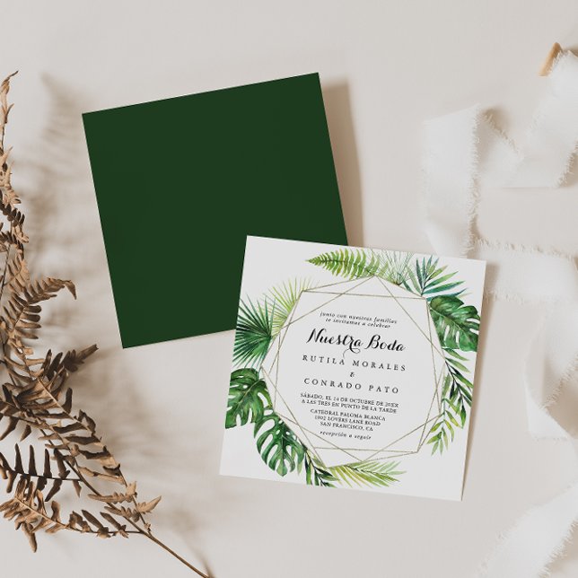 Convites Destino Geométrico Nuestra Boda Wedding (Criador carregado)