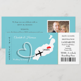 Convites Destino Tropical Lanzarote Espanha Casamento de Pr