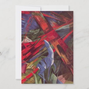 Convites Destinos Animais de Franz Marc, Arte Cubista Antig