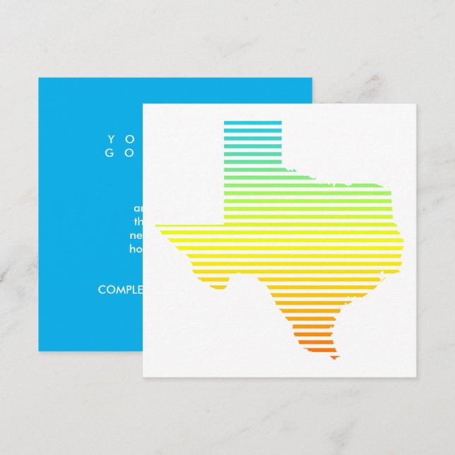 Convites desvanecimento texas chill (Frente/Verso)