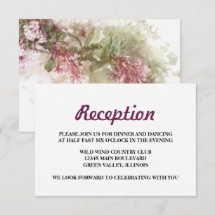 Convites Detalhe da Recepção de Casamento com Jasmim Roxo e