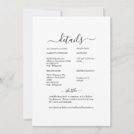Convites Detalhe de Casamento Branco de Swash Branco Branco