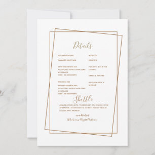 Convites Detalhe de Casamento Formal em Texto Dourado