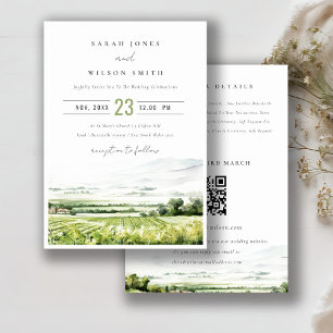 Convites Detalhe de RSVP de Casamento do Vineyard All in On