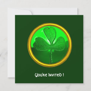 Convites Detalhe de Shamrock do CORAÇÃO CELTICO DE SAINT 