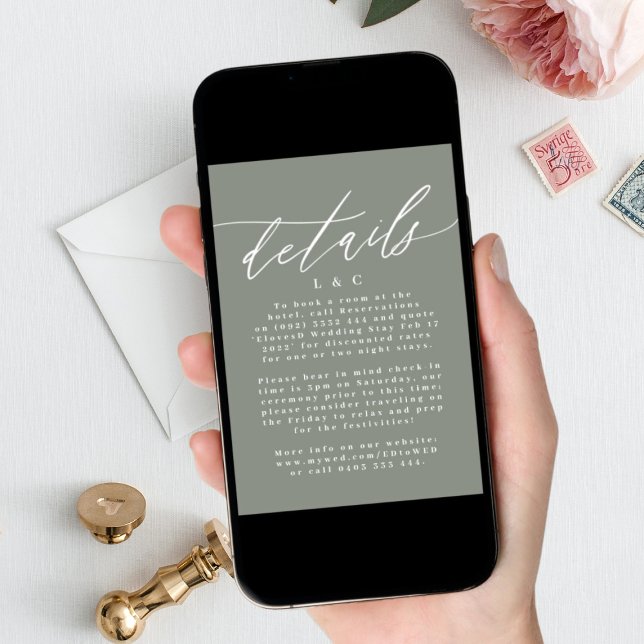 Convites Detalhe digital verde moderno e versátil (click the instant download option)