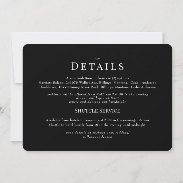 Convites Detalhe do Casamento Black Chinoiserie  (Frente)