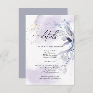 Convites Detalhes 2 Pasta de Aquarela Violeta Elegante