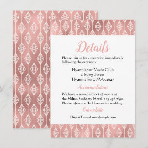 Convites Detalhes Boho Rosa Ouro Diamante Casamento