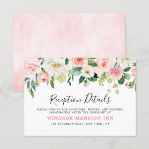 Convites Detalhes da Recepção Botânica de Florais Rosa-R