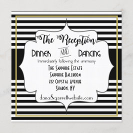 Convites Detalhes da Recepção do Conjunto de Noivado Gatsby