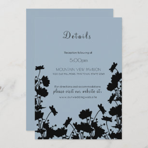 Convites Detalhes da Tinta Selvagens Página Cornflower Blue