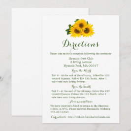 Convites Detalhes das Direções Florais Amarelo Girassol - V