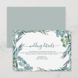 Convites Detalhes de Casamento Aquarela com Verde de Eucali