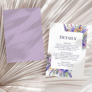 Convites Detalhes de Casamento com Flores Silvestres em Aqu