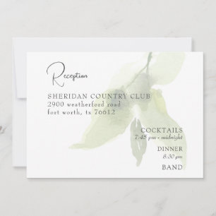 Convites Detalhes de casamento com vegetação em aquarela En