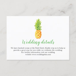 Convites Detalhes de Casamento de Abacaxi de Aquarela