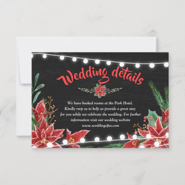 Convites Detalhes de Casamento de Natal com Quadro Negro de (Frente)
