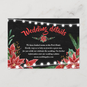 Convites Detalhes de Casamento de Natal com Quadro Negro de