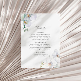 Convites Detalhes de Casamento de Orquídeas Brancas Elegant