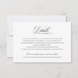 Convites Detalhes de Casamento de Script de Caligrafia Eleg