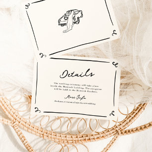 Convites Detalhes de Casamento Desenhados à Mão com Caprich