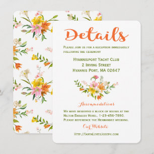 Convites Detalhes de Casamento Floral Flores de Lírio Laran