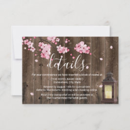 Convites Detalhes de Casamento Floral Rosa Lanterna Vintage