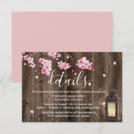 Convites Detalhes de Casamento Floral Rosa Lanterna Vintage