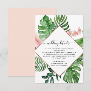 Convites Detalhes de Casamento Geométrico de Aquarela de Pa