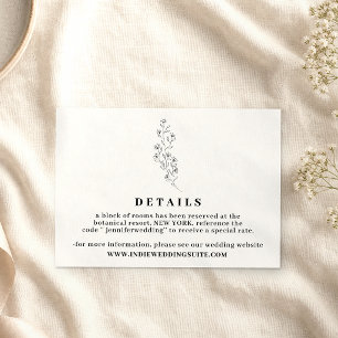 Convites Detalhes de Casamento Indie Boho Floral Claro