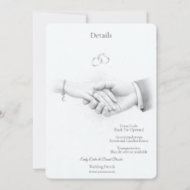 Convites Detalhes de Casamento Romântico Minimalista de Bra