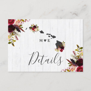 Convites Detalhes de Casamento Rústico no Destino Havaí