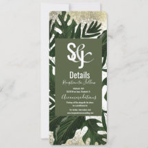 Detalhes de Monstera Tropical Falso Splash Dourado