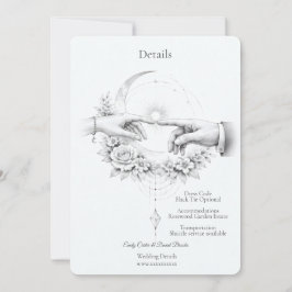 Convites Detalhes de Noiva Romântica com Design Minimalista