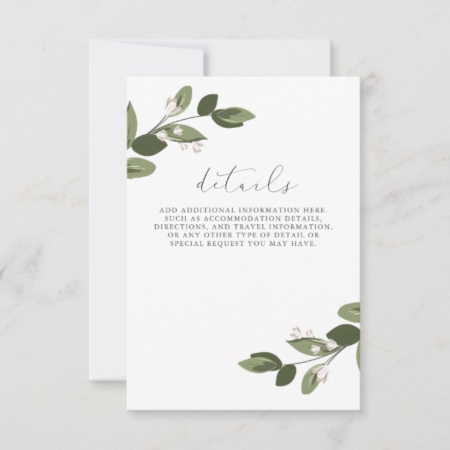 Convites Detalhes de Sprigs de Blushing (Frente)