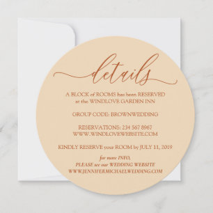 Convites Detalhes de Terracota Limpa Casamento Simples