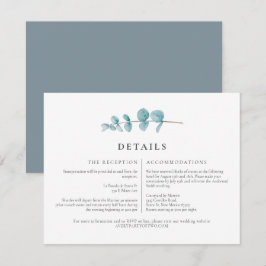 Convites Detalhes do Casamento ARYA Rustic Eucalyptus Green