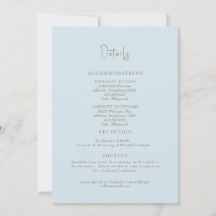 Convites Detalhes do Casamento Azul Céu Enclosure