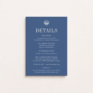 Convites Detalhes do Casamento Azul Costeiro de CAPE COD
