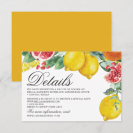 Convites Detalhes do Casamento Botânico de Citros