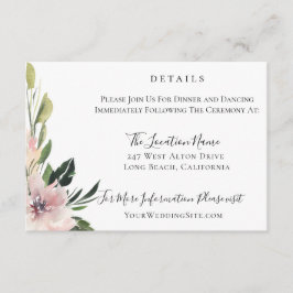 Convites Detalhes do Casamento Botânico Dusty Mauve